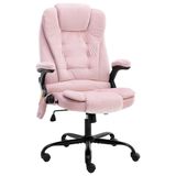 VidaXL Massagekantoorstoel fluweel roze