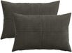 vidaXL Kussensloop 2 pcs ALMELO Antracietkleurig 30 x 50 cm corduroy