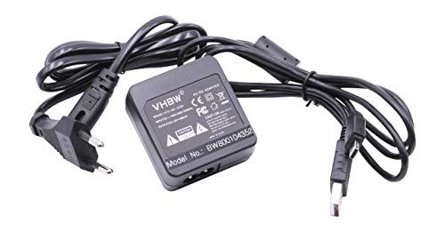 VHBW Adapter compatibel met Casio Exilim EX-ZR100, EX-ZR15, EX-ZR10 camera, digitale camera, DSLR - netsnoer, 0,5 m