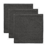 frottana Parel zeepdoek 30 x 30 cm gemaakt van 100% katoen, grafiet 3er set