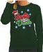 Bellatio Decorations Foute kersttrui / sweater Santa is a little drunk groen voor dames - kerstkleding / christmas outfit S