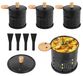 SolidKeus - Set van 4 Mini Raclette Grill met Deksel