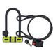 Urban Security UR80150B Antivol U 80x190 rigide, Haute Sécurité avec câble en acier flexible 120cm + support de montage pour vélo, scooter,U-lock: 80x190 mm / Câble: 120 cm,Noir / jaune