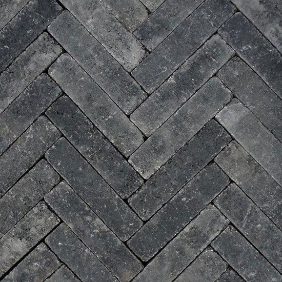 Merkloos Gardenlux Retrostones Plus 5 x 20 x 6,4 cm tuintegel Antraciet 100 stenen per m2, prijs per 1m2