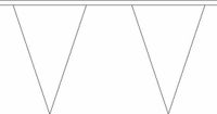 Merkloos / Sans marque Shoppartners Bv Vlaggenlijn met buiten vlaggetjes - wit - 5 meter - polyester stof - bruiloft versiering