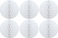 Fest-Dekor Gmbh Boules de Noël en papier - 6 pièces - Blanc - 10 cm