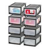 IRIS USA, 6 l Kunststof lade-organizers, set van 8 stapelbare units met schuiflades