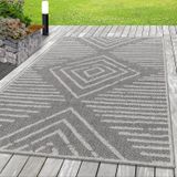 Ayyildiz Tapis d'extérieur et de terrasse Gris 120x170 cm