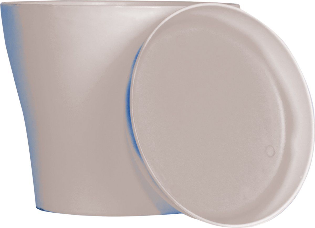 St Helens Home and Garden - Plastic Plant Pot - 10.5x9cm - White
