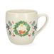 Mug grès rouge-gorge dans une couronne Ø8.5 cm