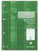 Clairefontaine 82601C- Cursusblok DIN A4 21x29,7 cm, bovenaan gelijmd, 100 Pagina's 90g, met 4 Gaten, met Kantlijn en Kader, liniëring 1, groen gelijnd voor 1e leerjaar, Groen, 1 stuk