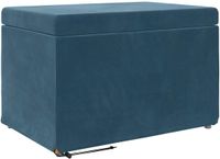 vidaXL Kruk Blauw 61 x 41 x 40 cm Velvet en Geëngineerd Hout