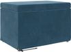 vidaXL Kruk Blauw 61 x 41 x 40 cm Velvet en Geëngineerd Hout