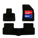 DBS Autovloermatten - op maat - 3-delig - antislip - zwart naaldvilt 900 g/m² - velours productie - assortiment Star - 1763699