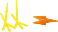 Merkloos Kippen snavels en poten set - 8x stuks - geel en oranje - Paaskuikens maken - Paasdecoratie