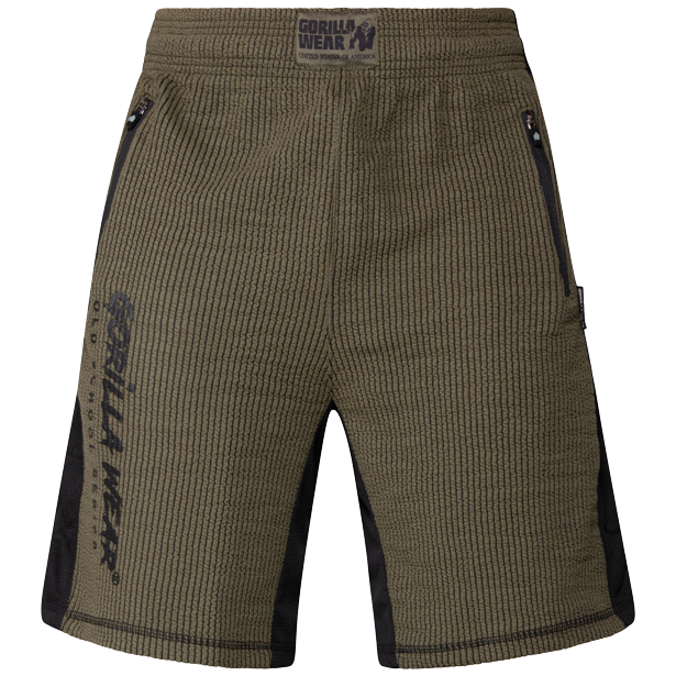 Gorilla Wear Augustine Old School Shorts - Army Green - S/M