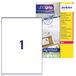 Avery L7167 Zelfklevende pakket verzendlabels, laserprinters, 1 etiket per A4-blad, 100 etiketten, UltraGrip, wit, 99,6 x 289,1