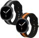 kwmobile 2x horlogebandjes geschikt voor Samsung Galaxy Watch 8 / Watch 8 Classic 46mm bandje - Smartwatch bandjes van TPU - Activity tracker horloge band in zwart / grijs