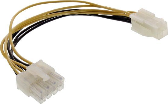 InLine 4-pins naar 8-pins ATX voedingsadapterkabel - 20cm