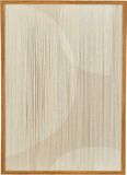 Mica Decorations Décoration murale Cercle - MDF/Corde - Naturel - 50x70 cm