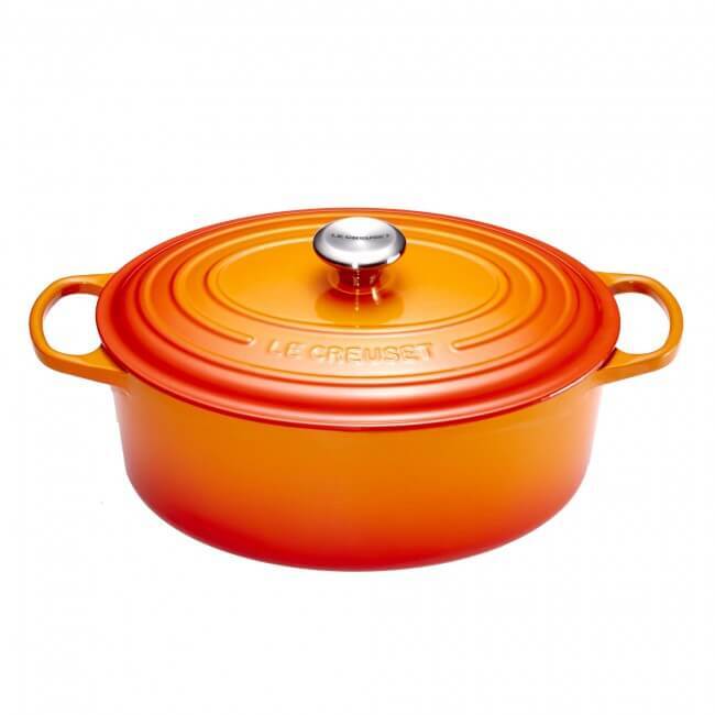 Le Creuset Signature braadpan ovaal 8,9 liter ø 35 cm gietijzer vulcanique