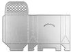 OEM Stansjabloon voor vouwdoos, afmetingen 17,5 x 12,2 cm, van staal