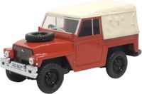 Oxford Modelauto - Land Rover Lightweight - rood/beige - 8.5 x 3 cm - schaalmodel