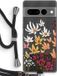 Case Company® - Google Pixel 7 Pro hoesje met koord - Painted wildflowers - Zwart koord - Back Cover