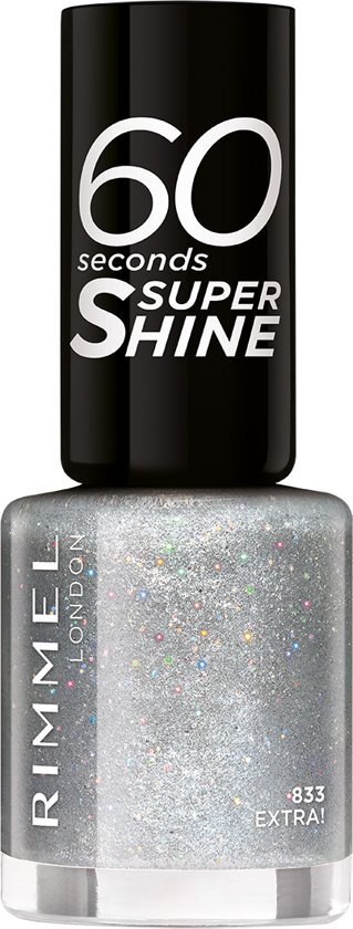 Rimmel London 60 Seconds Nagellak Special Effect Glitter - 33 Zilver