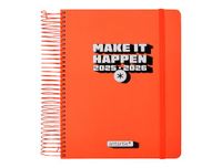 Antartik Schoolagenda, 25-26, spiraalbinding, neonroze, dagweergave, A5, tweetalig, FSC, 80 g