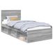 vidaXL Bedframe met hoofdeinde Grijs Sonoma Bewerkt hout 75 x 190 cm