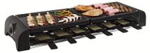 Appareil à raclette - Pour 12 personnes - Plaque de grill amovible - Revêtement antiadhésif - 2 plaques - Thermostat réglable