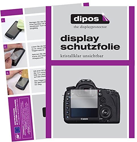 dipos I Beschermfolie compatibel met Canon EOS 5D Mark III schermfolie, helder