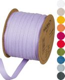 Halbach Seidenbänder Katoenen band, 10 mm x 30 m, geweven 100% katoen, linten om te knutselen, per meter, decoraties, handwerk, naaiwerk, lavendel