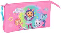 Safta Gabby's Dollhouse Confetti Triple Etui Roze Man
