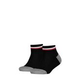 Tommy Hilfiger kids 2P quartersokken iconic sports zwart
