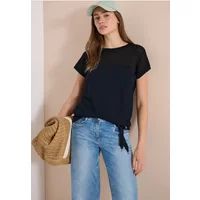 Cecil Shirt met boothals en mesh inzet