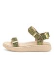 WODEN Sandaal 'Line Glitter' groen