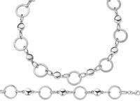 Orphelia SET-014 Dames sieraden set Pure Collection 925 sterling zilver ketting 43 cm armband 19 cm