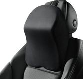 Unyqoos® Coussin de nuque pour voiture – coussin ergonomique pour la tête en 100% mousse à mémoire, sangles réglables, noir