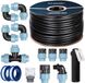 Gazon Irrigatieset - Bewateringssysteem Sproeiers - Gazon Onderhouden - Pop-up Sprinkler - 50 m Pijp - Noir