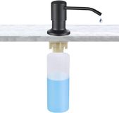 Sans marque Distributeur de savon intégré - Distributeur de liquide vaisselle - Organisation de cuisine - Rotation à 360 degrés - 500 ml - Argent