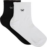 Hunkemöller 2 Paar Katoenen Half Crew Sokken Wit