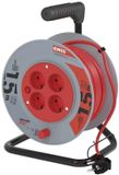 Emos Kabelhaspel H05 IP20 3x1.5mm² - 15m - 4 stopcontacten