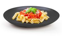Plasticforte Rond bord/camping bord - D20 cm - zwart - kunststof - onbreekbaar - servies