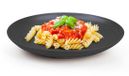 Plasticforte Rond bord/camping bord - D20 cm - zwart - kunststof - onbreekbaar - servies