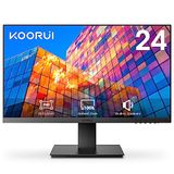 KOORUI Monitor 24 inch met luidspreker, IPS pc-monitor, frameloos scherm, FHD 1080P, HDMI 1.4 (100Hz) & VGA (60Hz), VESA 75 x 75 mm, Adpitive Sync, Eye Care