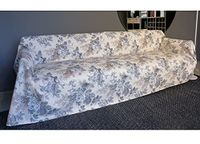 BIANCHERIAWEB Granfoulard Sprei, sprei van 100% katoen, gemaakt in Italië, plaid of sprei, patroon Marta grijs