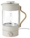 Stelton Emma Bouilloire, 1,2 l, bouilloire électrique en verre et acier inoxydable, réglage de température 40-100 °C, fonction maintien au chaud, transparent/sable
