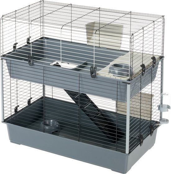 Ferplast Rabbit 100 Dubbel Konijnenkooi - 95x57x93.5 cm - Beige